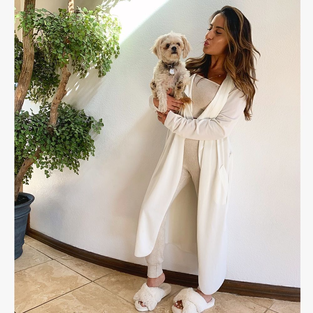 White  fuzzy slippers